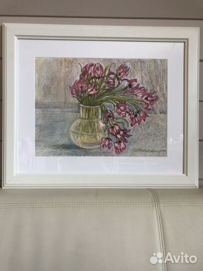 Картина «Увядающая красота» пастель