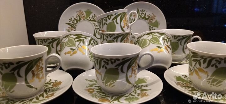 Чайно-кофейная пара 180 мл.,фарфор, германия ГДР н