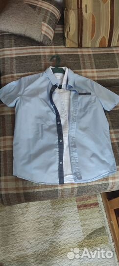 Рубашка школьная с коротким рукавом 164 170