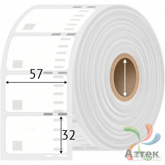 Этикетка 57х32 1000шт IQ code dymo
