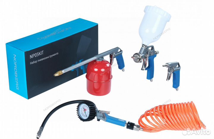 Набор пневмоинструмента 5 предм nordberg NP05KIT
