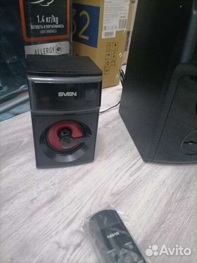 Колонки новые с сабом 2.1 USB AUX радио пульт
