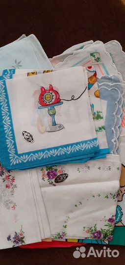 Детские батистовые носовые платочки