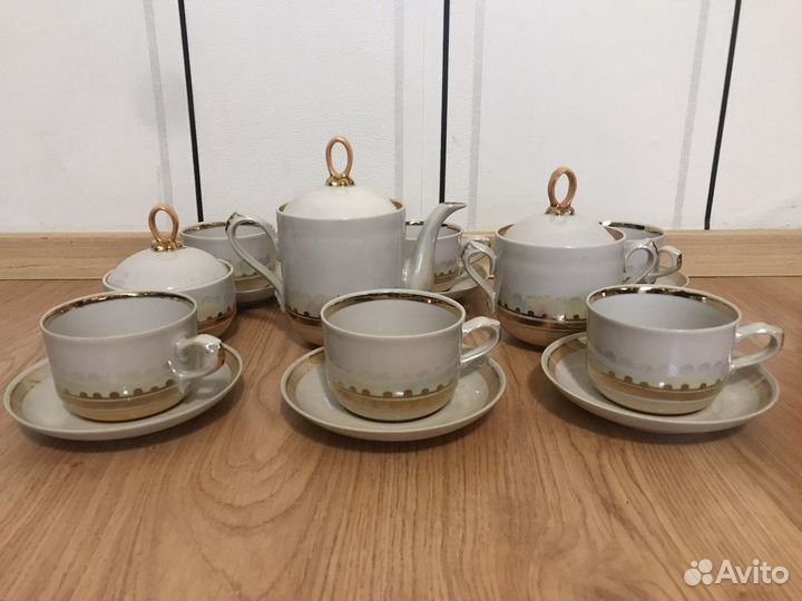 Фарфоровый чайный Сервиз,Бориславский з-д.70-е.ссс