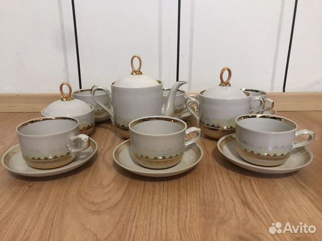 Фарфоровый чайный Сервиз,Бориславский з-д.70-е.ссс