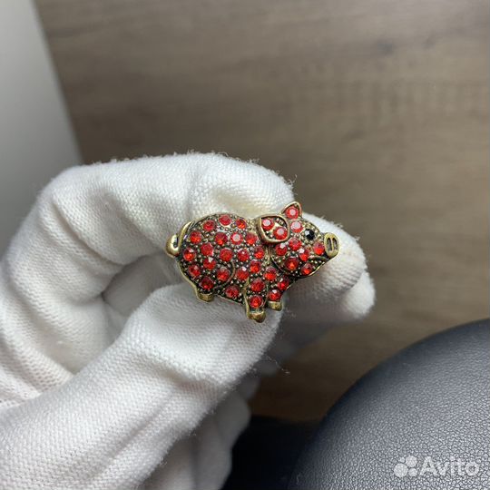 Винтажная Брошь Поросёнок Свинка Ретро