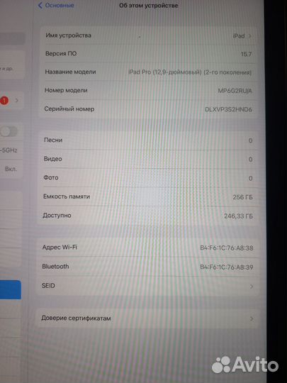 iPad Pro (12,9 дюйма, 2-го поколения)