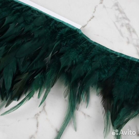Тесьма с перьями петуха, 10-15 см, 5 0,5 м, цвет и