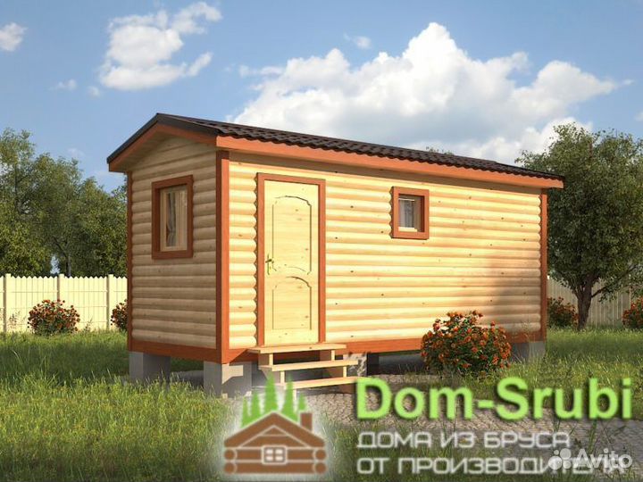 Гаврилов Ям. Мобильная баня из бруса бм-4 (2.30х6)