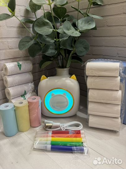 Портативный мини принтер с подсветкой