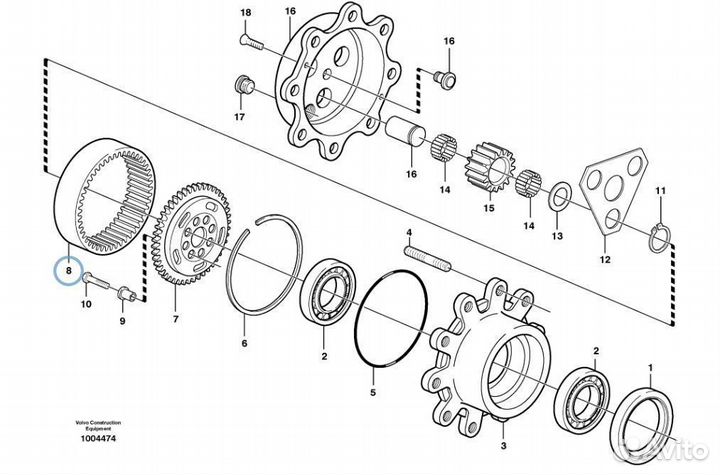 87710173 Шестерня корончатая планетарного редуктор