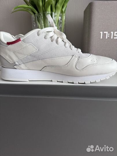 Кроссовки reebok classic leather 45 нат. кожа