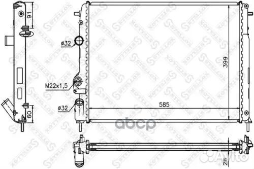 Радиатор Renault Megane 1.4i-2.0i 98 с Renault
