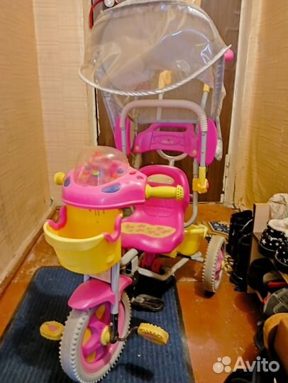 Детский велосипед с ручкой бу