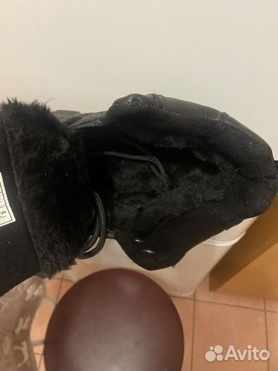 Кроссовки мужские кожаные черные