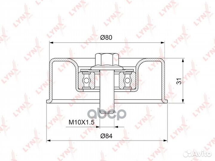 Ролик натяжной приводного ремня PB5141 lynxauto