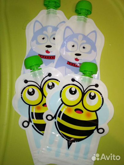 Многоразовые паучи пакеты для детского питания