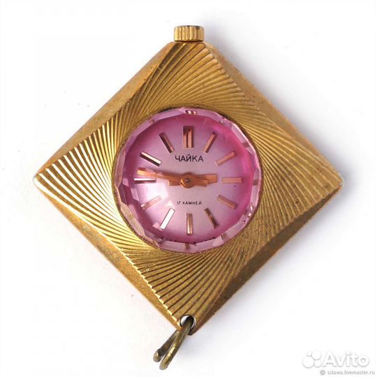 Часы чайка позолоченные