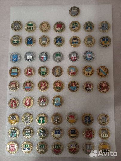 Значки гербы городов