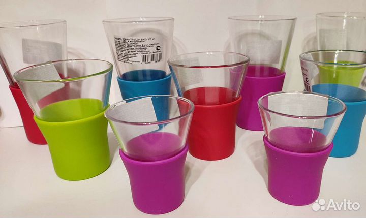 Стаканы термо Bormioli Rocco цветные стекло