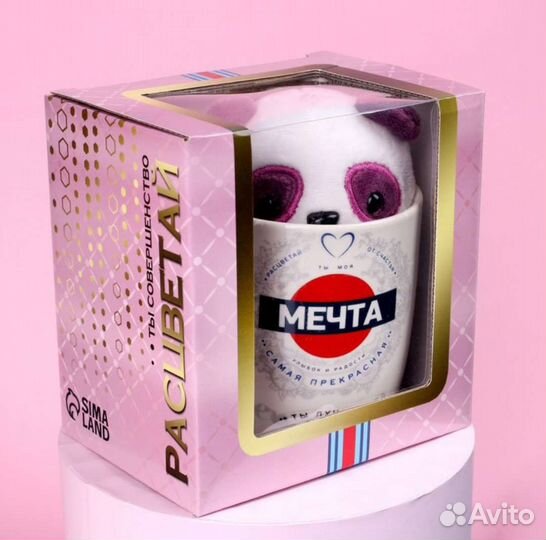 Набор кружка+игрушка панда