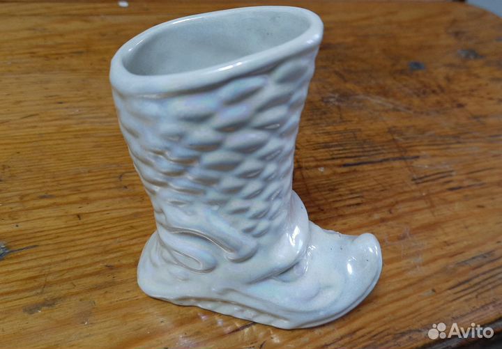 Карандашница Сапожок керамика б/у СССР