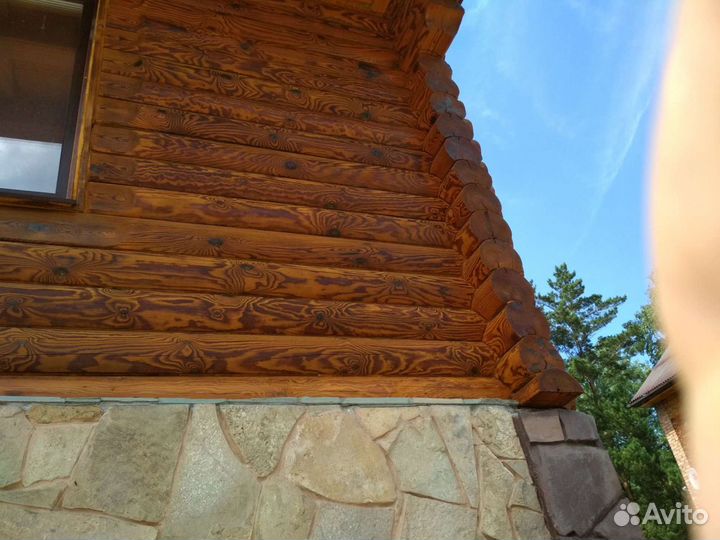 Пескоструй. Шлифовка домов из дерева