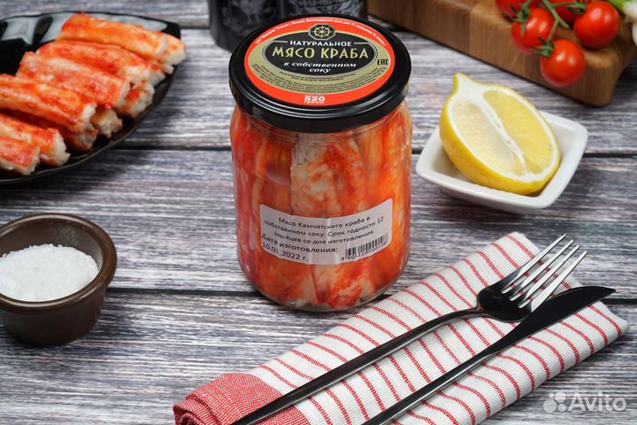 Краб камчатский (1я фаланга) в собственном соку