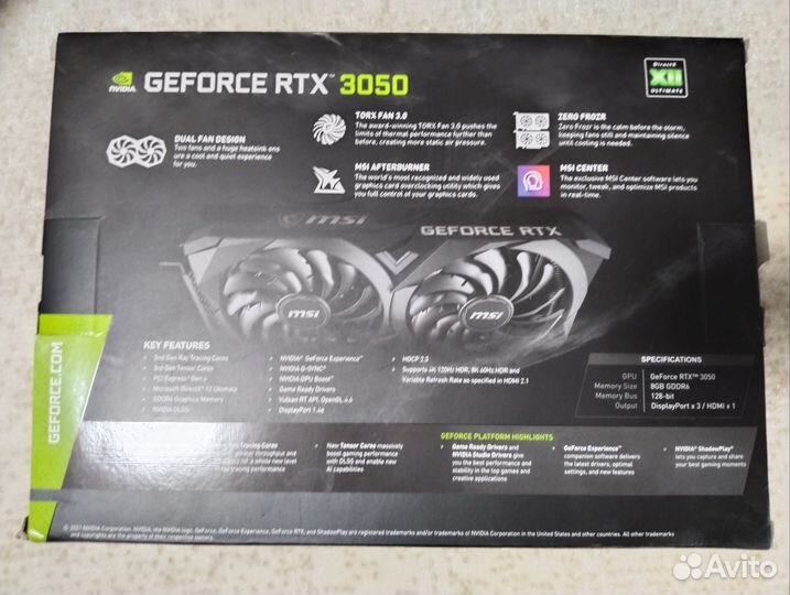 Видеокарты rtx 3050