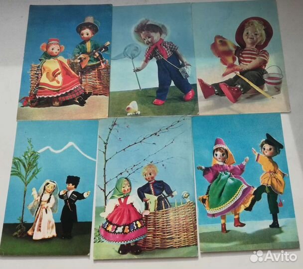 Куклы СССР, открытки
