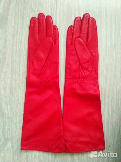 Перчатки кожаные удлиненные Alessandro Manzoni