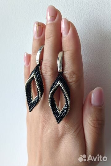 Серьги из бисера
