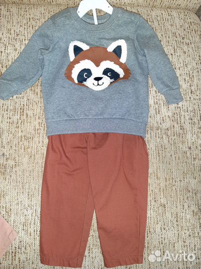 Комплект cartes для мальчика джемпер и брюки 86