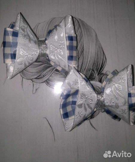 Бантики,цветочки в технике канзаши