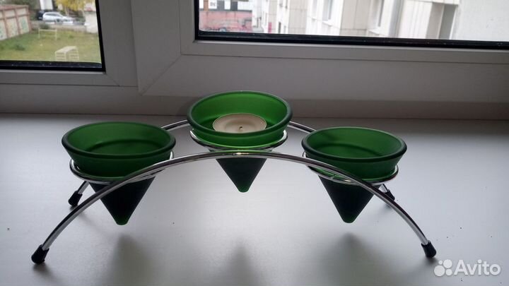 Подсвечник, стекло