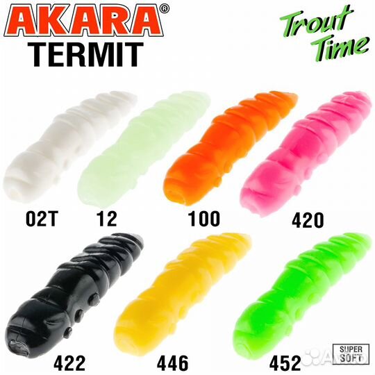 Форелевая резина Akara Trout Time Termite 1.5