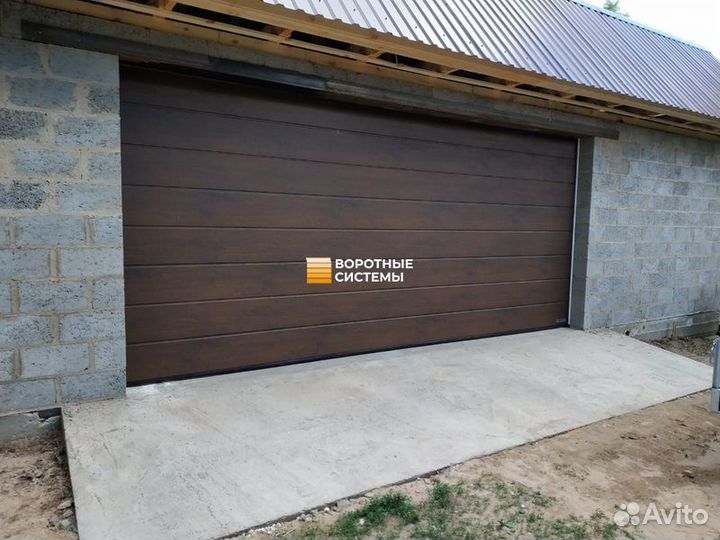 Гаражные секционные ворота Алютех trend