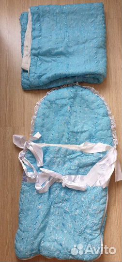 Конверт и одеялко детские, на выписку
