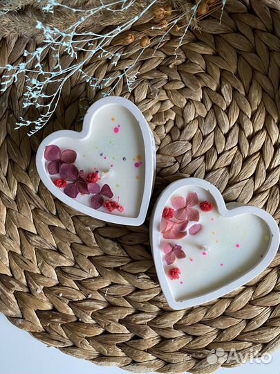 Соевая свеча сердце