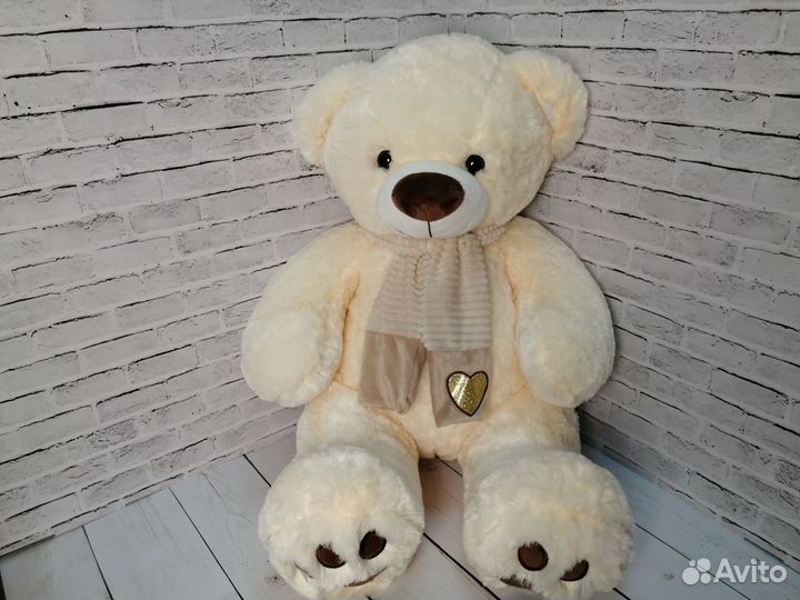 Мягкая игрушка, плюшевый медведь с шарфом, 60см