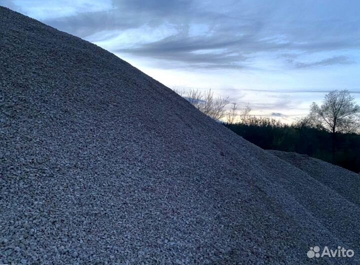 Щебень, Песок