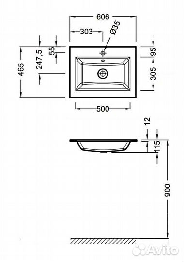 Раковина Jacob Delafon Vox 60 см EB2105-DD1