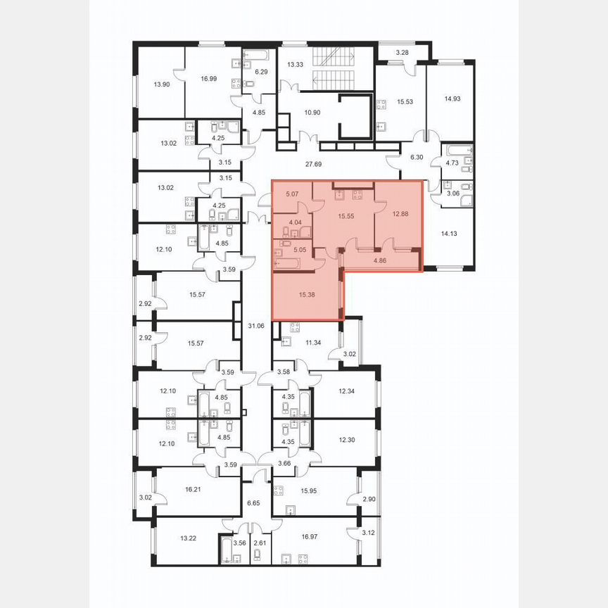 2-к. квартира, 60,4 м², 2/9 эт.