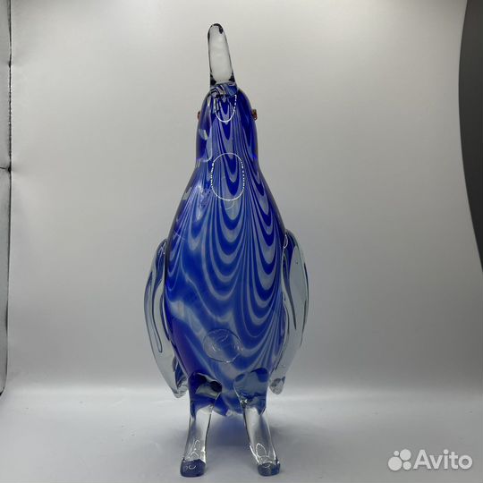 Птичка цветное стекло гусь хрустальный СССР (Сзр)