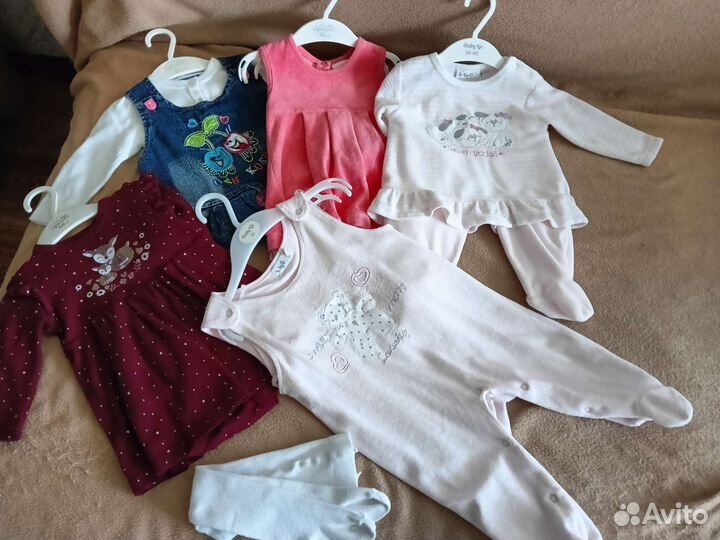 Детские вещи пакетом для девочек 68-74