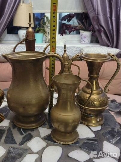 Кувшины бронзовые,медные, Европа винтаж