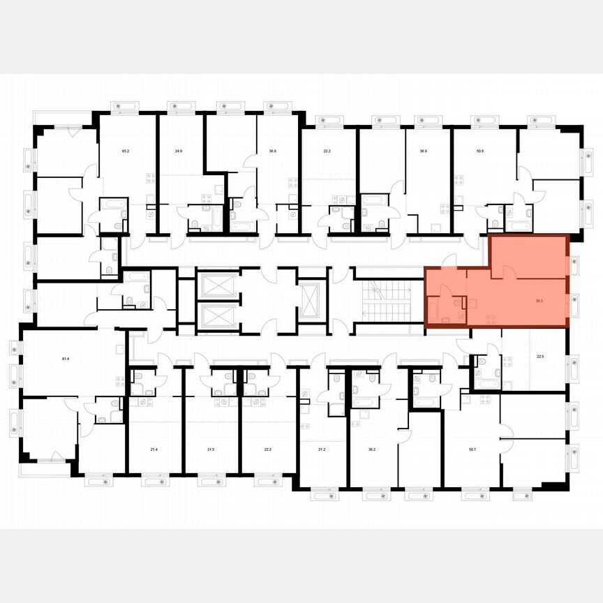 1-к. квартира, 39,3 м², 15/18 эт.