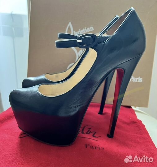 Туфли кожаные christian louboutin 35