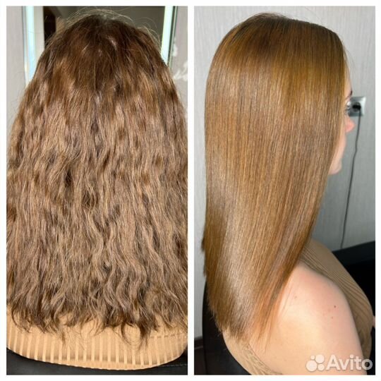 Волосы,Кератиновое выпрямление Ботокс,Нанопластика