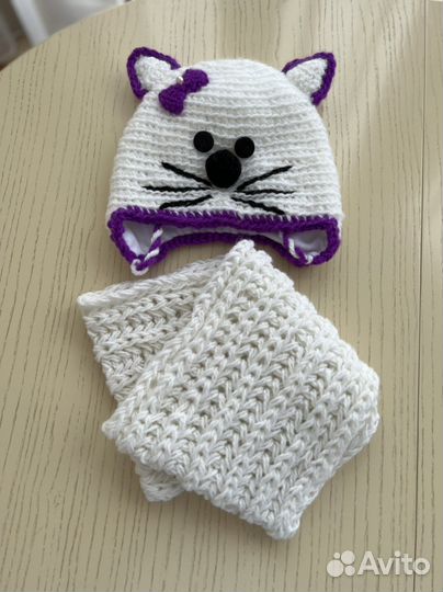 Комплект шапка, шарф